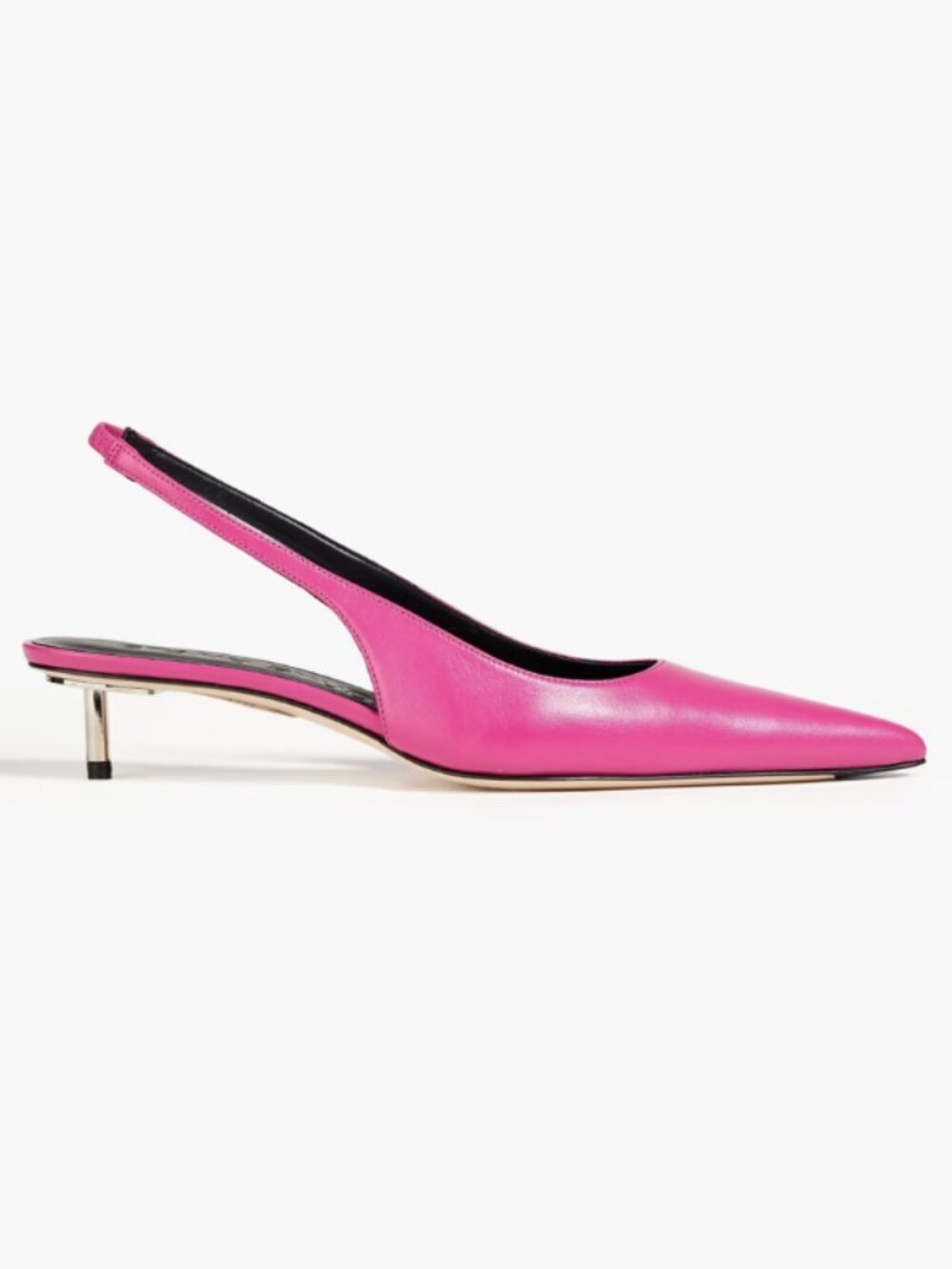 Leather slingback pumps